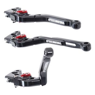 Speedmetal Folding Adjustable Billet Brake Lever Kawasaki Ninja / Suzuki GSXR (Color: Black)