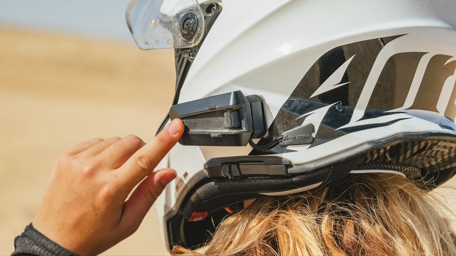 Motorcycle Bluetooth headset communication system — crash detection, GPS, and intercom capable