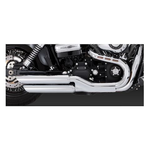 Vance & Hines 3" Round Twin Slash Slip-On Mufflers For Harley Dyna 2008-2017