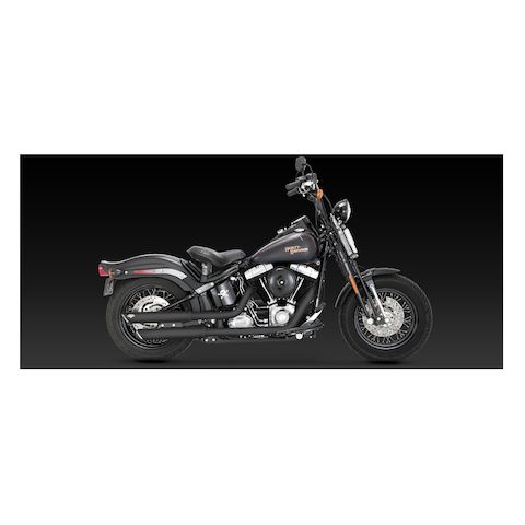 Vance & Hines 3" Round Twin Slash Slip-On Mufflers For Harley Softail 2007-2017