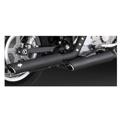 Vance & Hines 3" Round Twin Slash Slip-On Mufflers For Harley Sportster 2004-2013