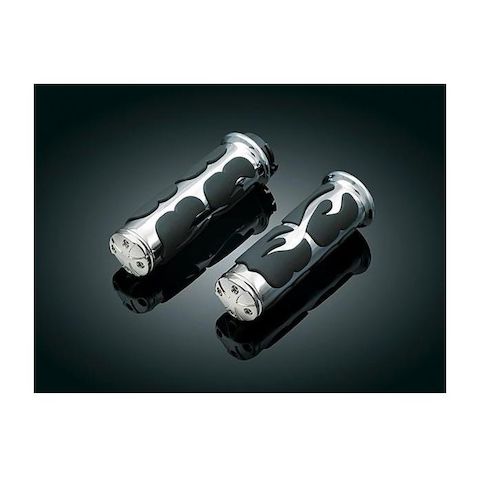 Kuryakyn ISO Flame Grips For Harley With Dual Cable Throttle