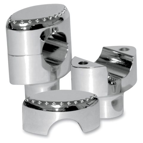 LA Choppers Drilled Handlebar Risers For Harley With 1" Bars