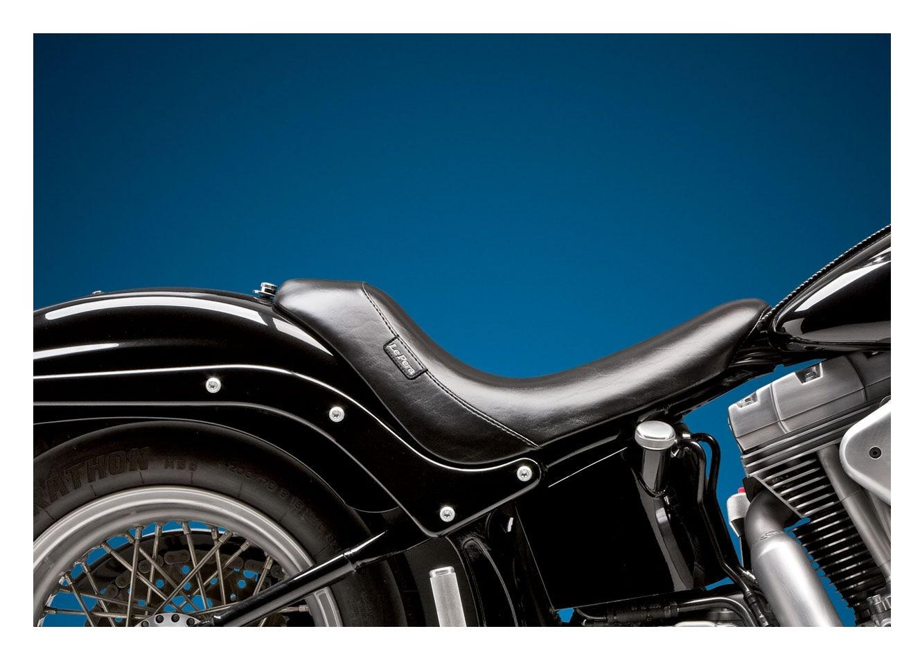 Le Pera Bare Bones Solo Seat For Harley Softail With 200mm Tire