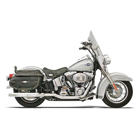 Bassani Power Curve True Dual Crossover Head Pipes For Harley Softail 2007-2017