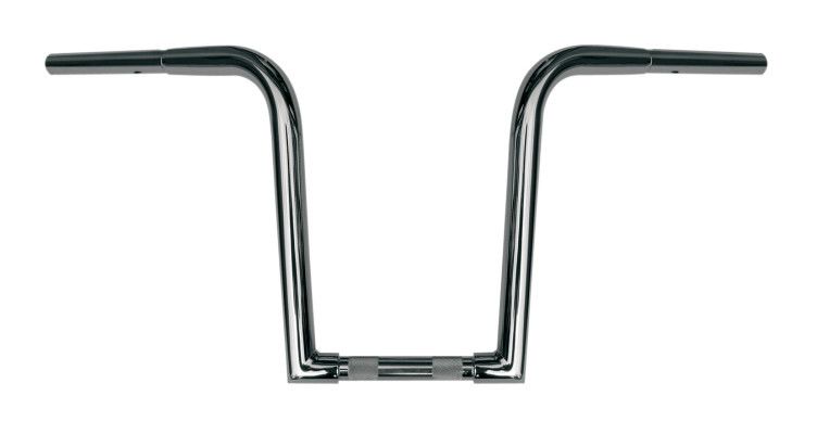 TCMT 16" Rise Ape Hanger Handlebars – 1 1/4" Diameter, Dull Black, For Harley Chopper