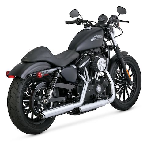 Vance & Hines 3" Round Twin Slash Slip-On Mufflers For Harley Sportster 2014-2022
