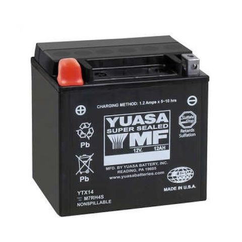 Yuasa YTX14H Factory Activated AGM High Performance Battery