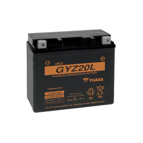Yuasa GYZ20L Factory Activated AGM High Performance Battery