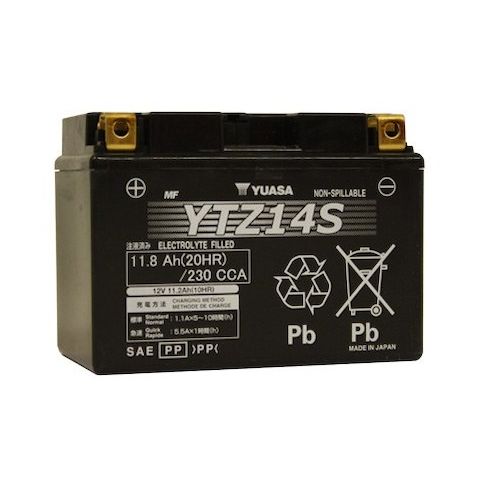 Yuasa YTZ14S Factory Activated AGM High Performance Battery