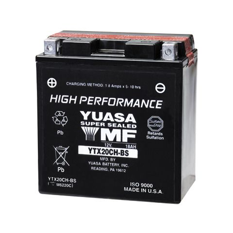 Yuasa YTX20CH-BS High Performance AGM Battery