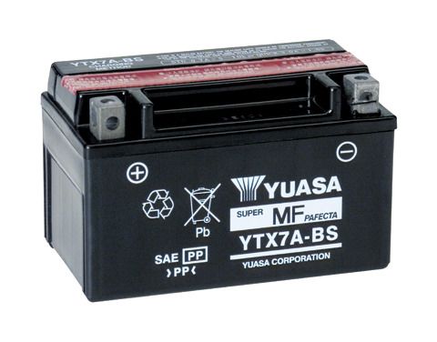 Batterie Für Honda SH 125 I DT JF14A 2008 YUASA YTX7L-BS AGM Geschlossen
