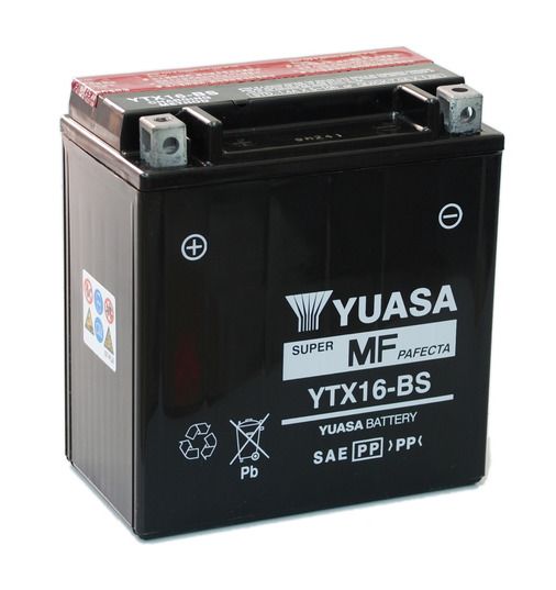 Yuasa YTX16-BS AGM Battery - Cycle Gear