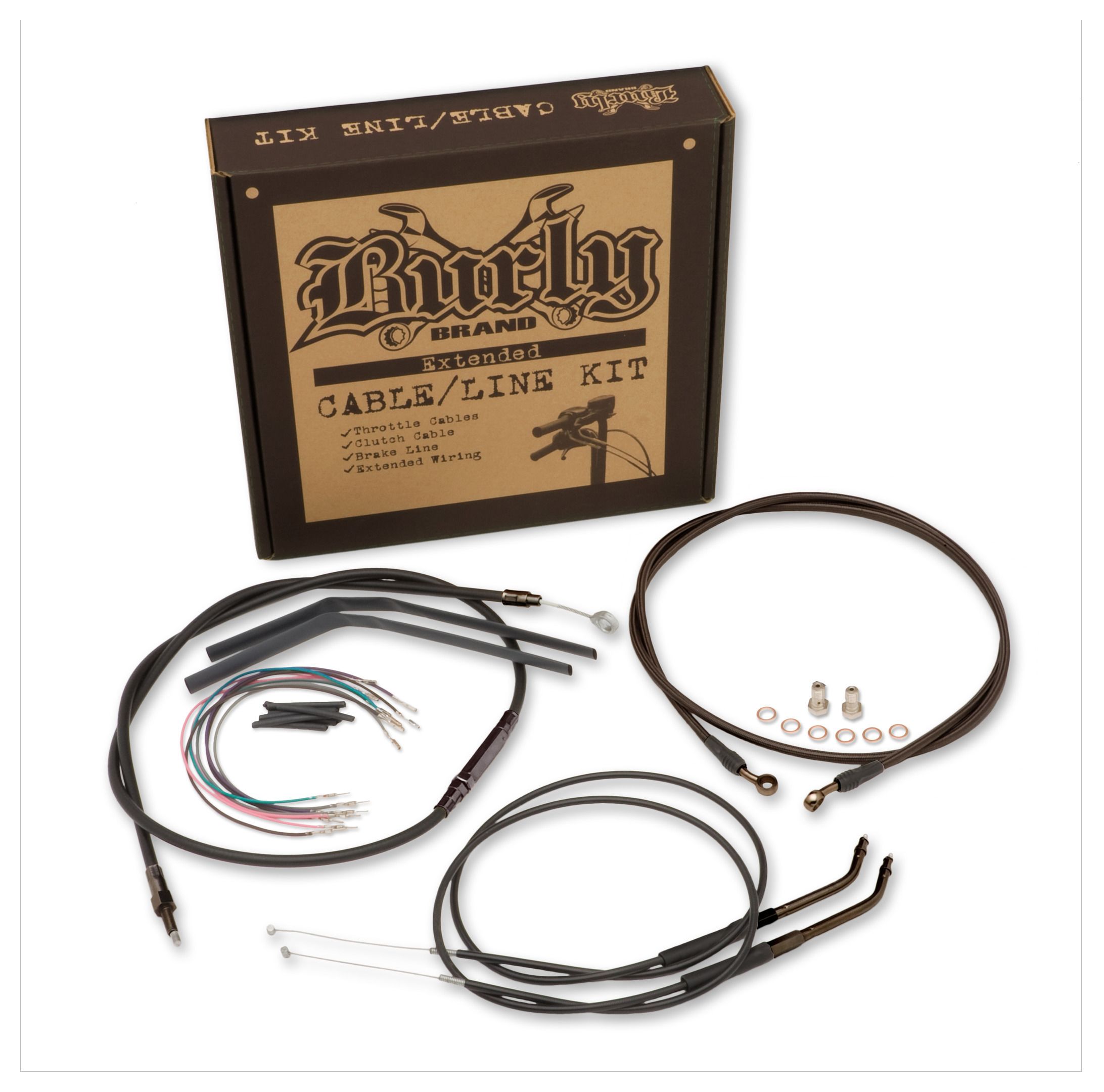 Burly Handlebar Cable Installation Kit For Harley Dyna 2012-2017