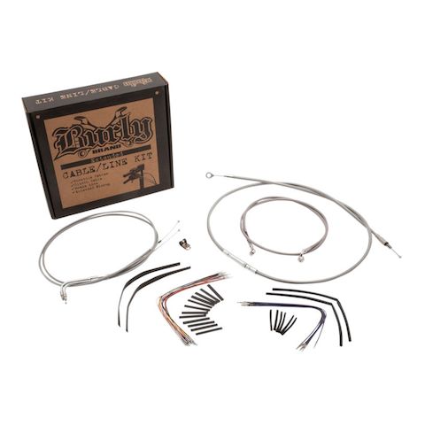 Burly Handlebar Cable Installation Kit For Harley Softail FL 2007-2010