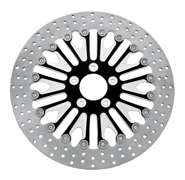 TARAZON Polished Front and Rear Brake Rotors for Harley Davidson Dyna