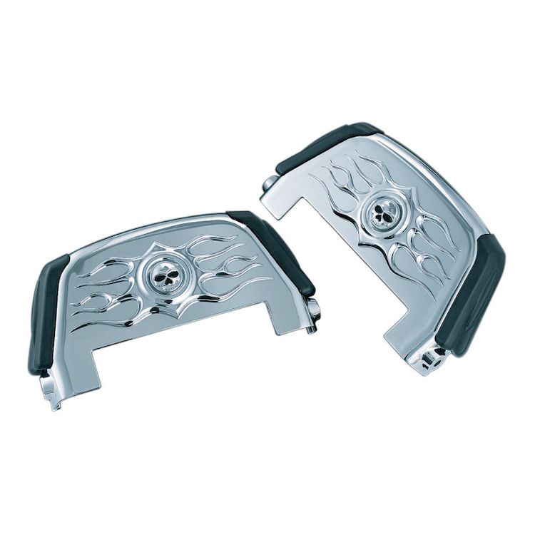 Kuryakyn Flamed Passenger Floorboard Covers For Harley 19862024