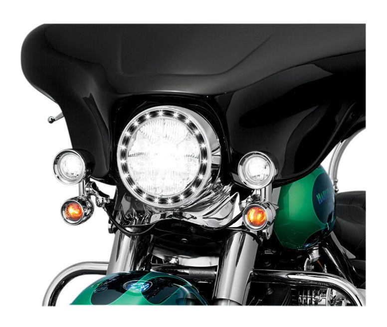 Kuryakyn LED Halo 7" Headlight Trim Ring For Harley Cycle Gear