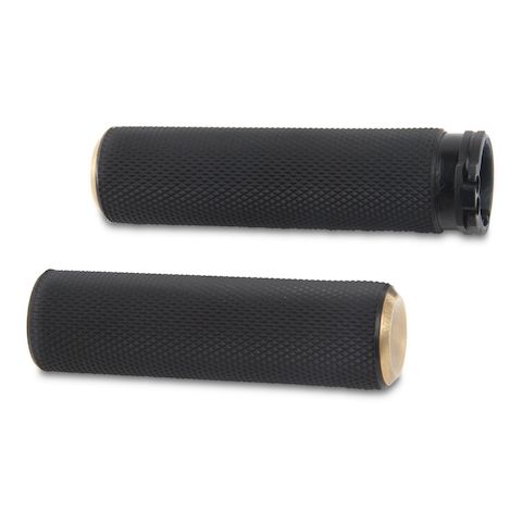 Arlen Ness Anodized Knurled Grips For Harley With Throttle by Wire