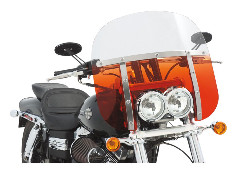 Memphis Shades Memphis Fats 19" Tall Clear Windshield Harley FXDF Fat