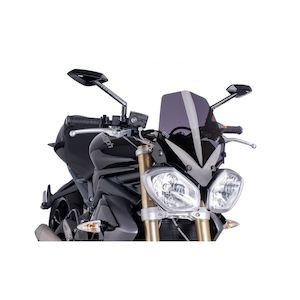 Triumph Street Triple 675 (2012-2015) Naked Sport Screen – 34cm, Pre-Drilled, Loster_Screens