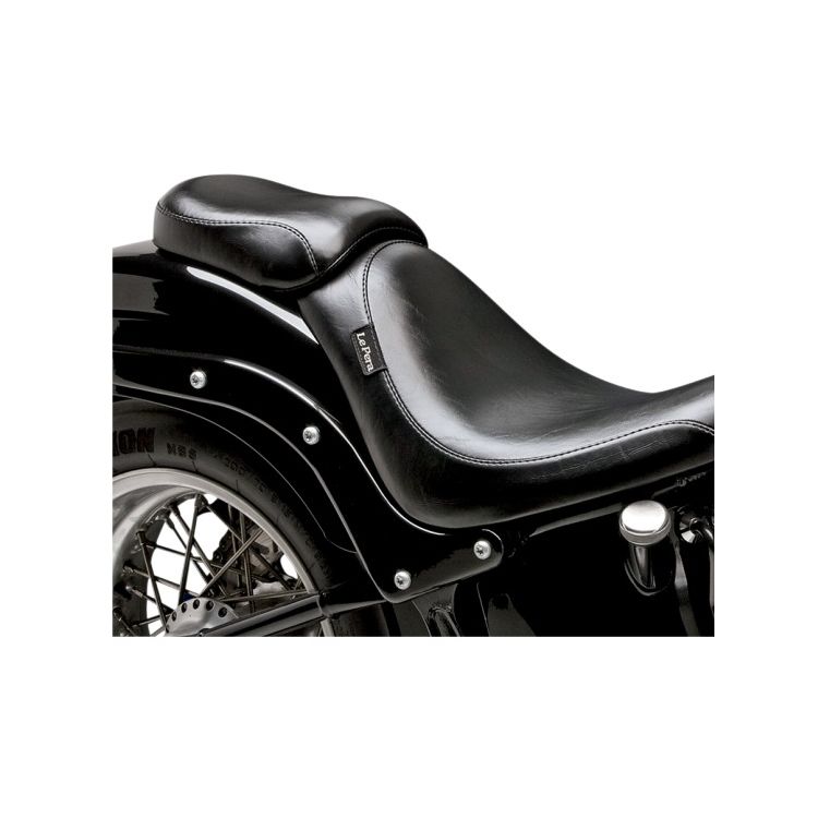 TWOM Leather Skull Pillion Pad For Road King – Detachable Black Passenger Seat Pad