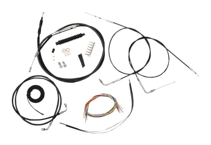 La Choppers Handlebar Cable Brake Line And Wire Kit For Harley