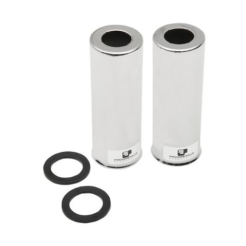 Progressive Chrome 412 Rear Shock Covers For Harley