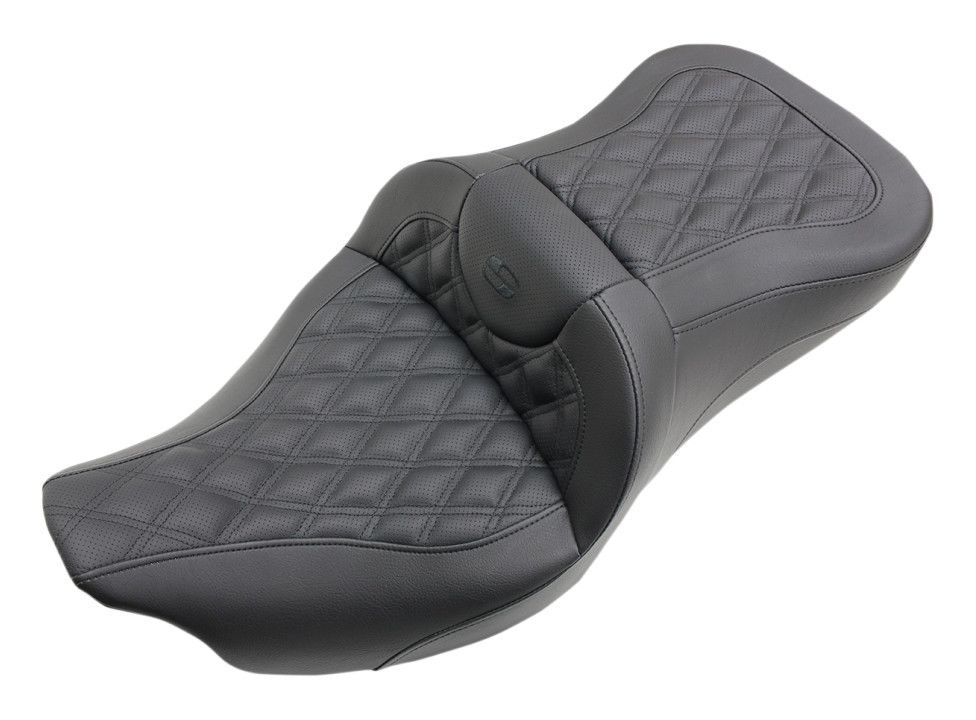 Saddlemen Roadsofa LS Lattice Stitch 2-Up Seat For Harley Road King / Street Glide 1997-2007