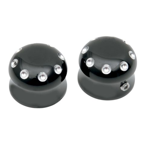 Covingtons Dimpled Front Axle Caps For Harley Touring 2008-2025