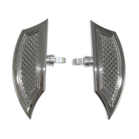 Eddie Trotta Cross Cut Mini Folding Floorboards For Harley