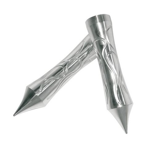 Eddie Trotta Flame Dead End Grips For Harley With Dual Cable Throttle