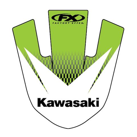Factory Effex Front Fender Graphic Kawasaki KX80 / KX85 / KX100 1990-2013