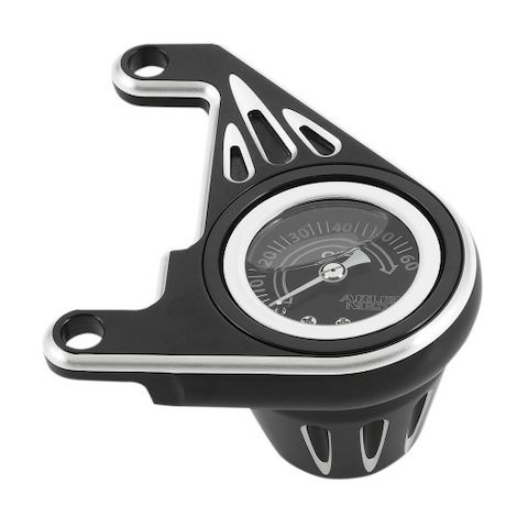 Arlen Ness Deep Cut Oil Pressure Gauge Kit For Harley