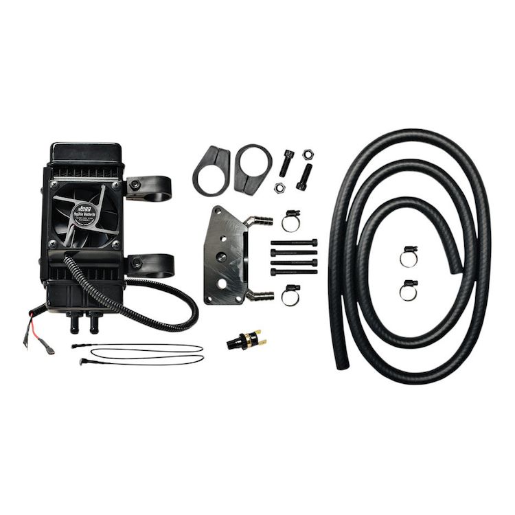 Jagg Vertical Frame Mount Fan Assisted Oil Cooler Kit For Harley 1984-2022