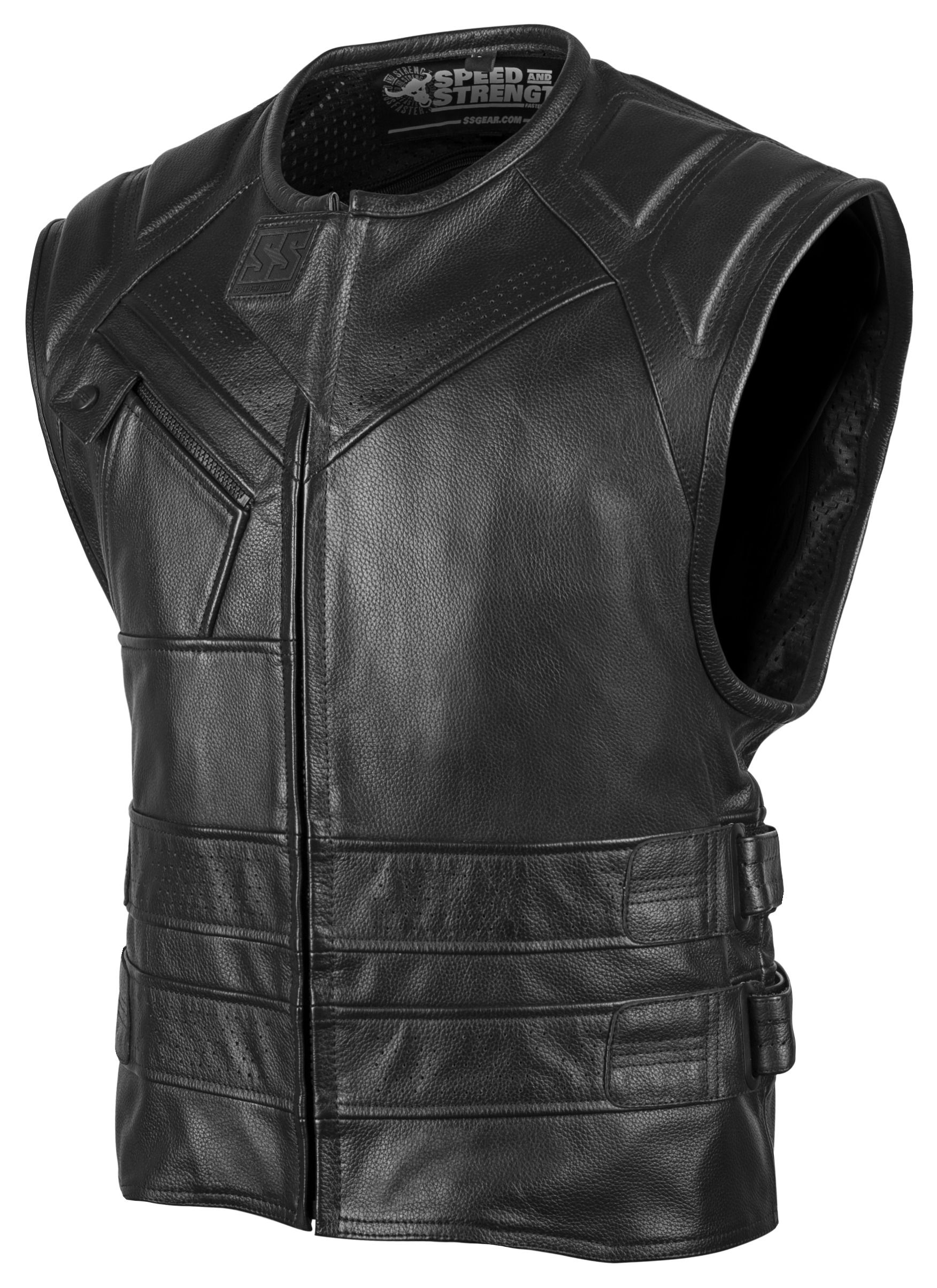 Street & Steel Anarchy Leather Vest Cycle Gear