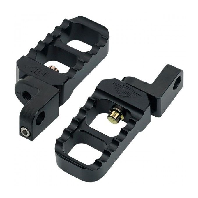Joker Machine Adjustable Serrated Stubby Offset Foot Pegs For Harley