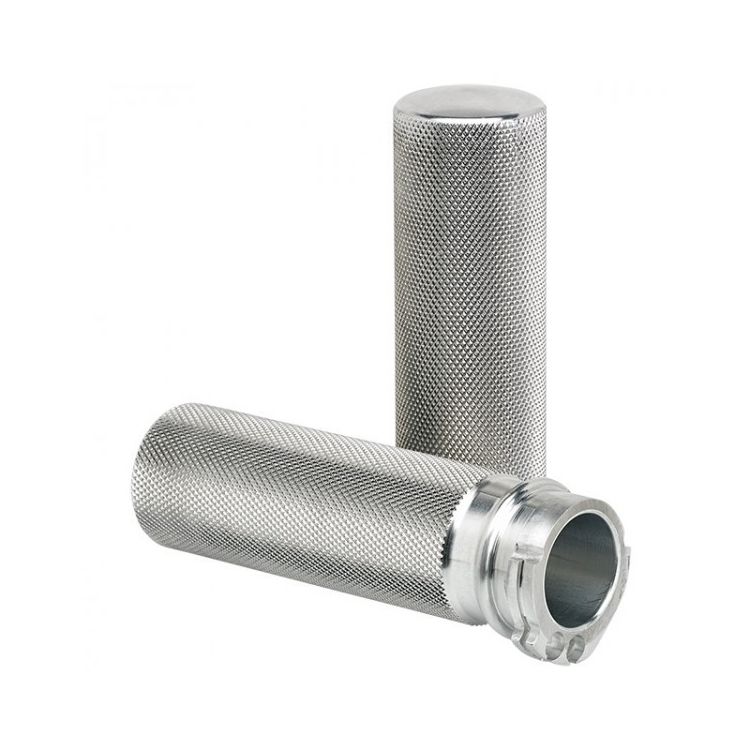 Joker Machine Knurled Grips For Harley With Dual Cable Throttle Cycle