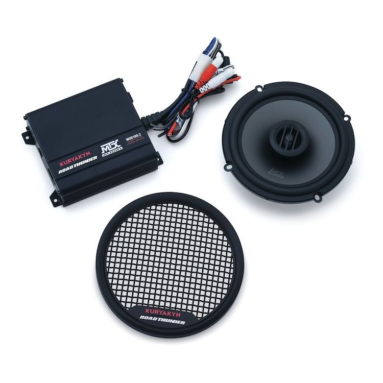 Kuryakyn Road Thunder Fairing Speaker And Amp Kit by MTX For Harley Touring 1998-2013