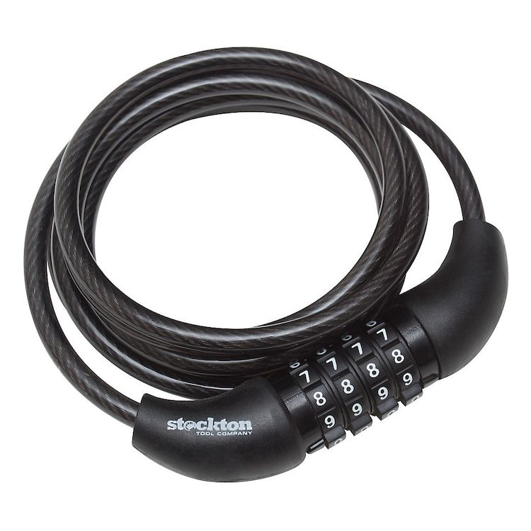 Stockton 567 Coiled Cable Code Lock - Cycle Gear