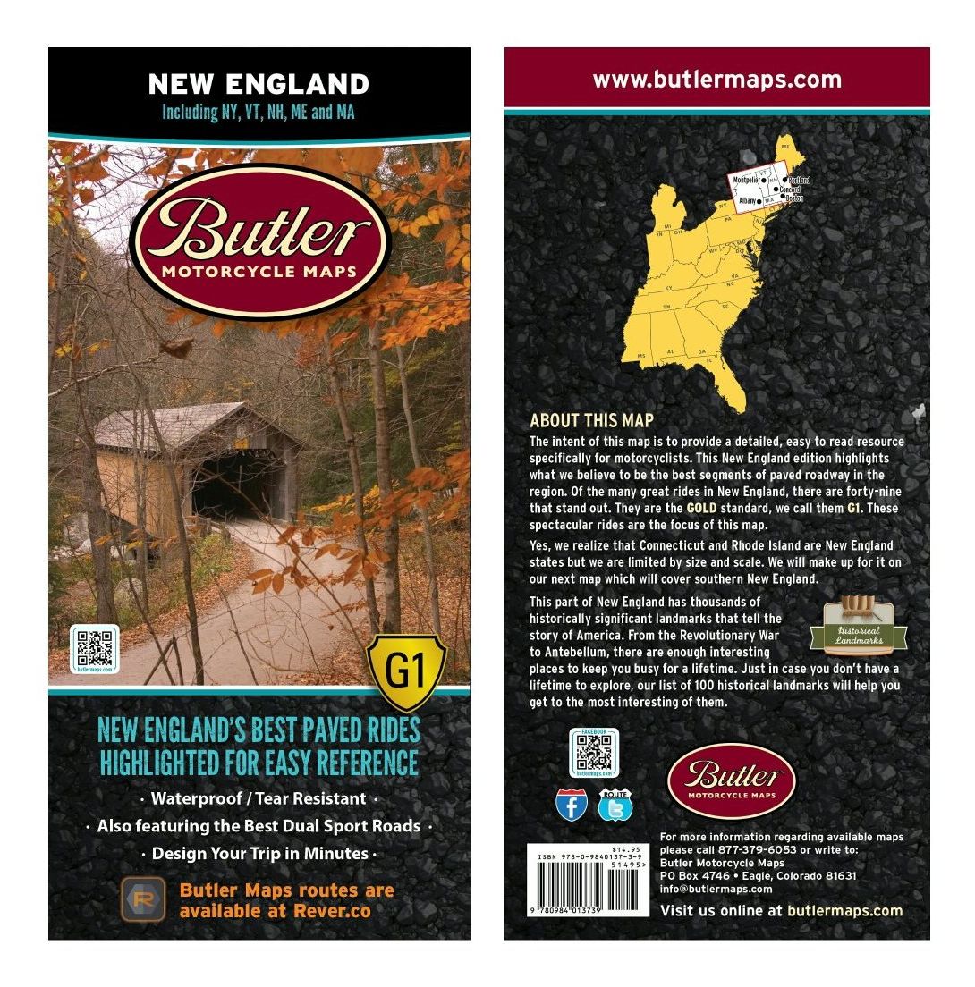 Butler Maps New England - Cycle Gear