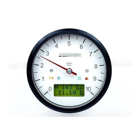 Motogadget Motoscope Classic Tachometer and m-TRI Signal Adapter Triumph Thruxton 2013