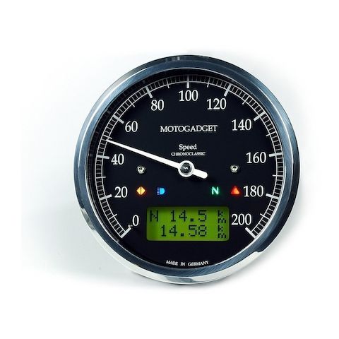 Motogadget Chronoclassic Speedometer and m-TRI Signal Adapter Triumph Scrambler 2014