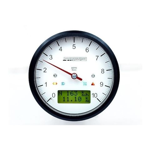 Motogadget Motoscope Classic Tachometer and m-TRI Signal Adapter For Triumph