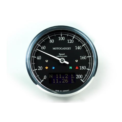 Motogadget Chronoclassic DarkEdition Speedometer and m-TRI Signal Adapter Triumph Bonneville T100/SE 2015