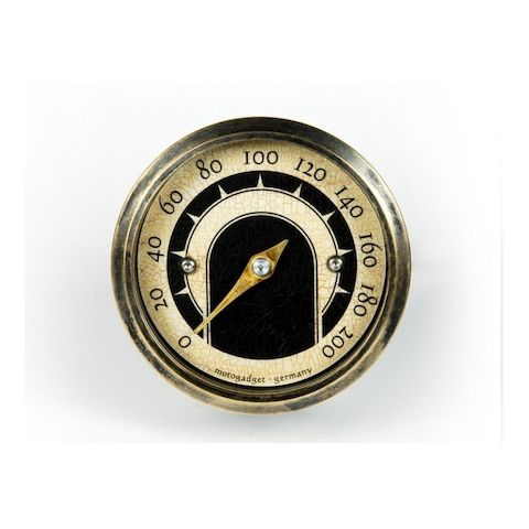 Motogadget Motoscope Tiny Vintage Speedometer and m-TRI Signal Adapter Triumph Thruxton 2014