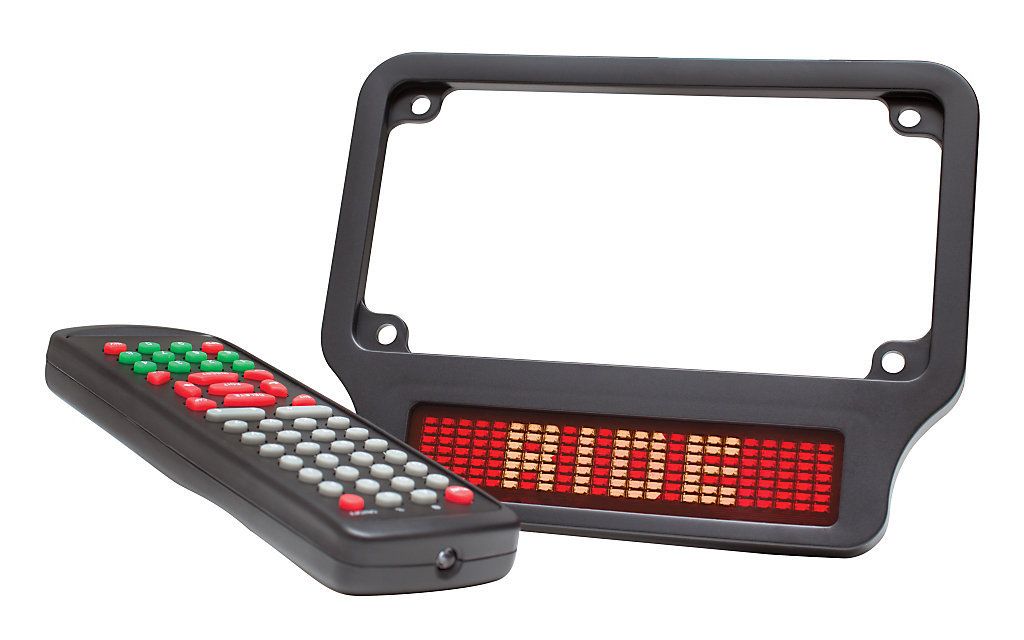 Speedmetal LED Message License Plate Frame Cycle Gear