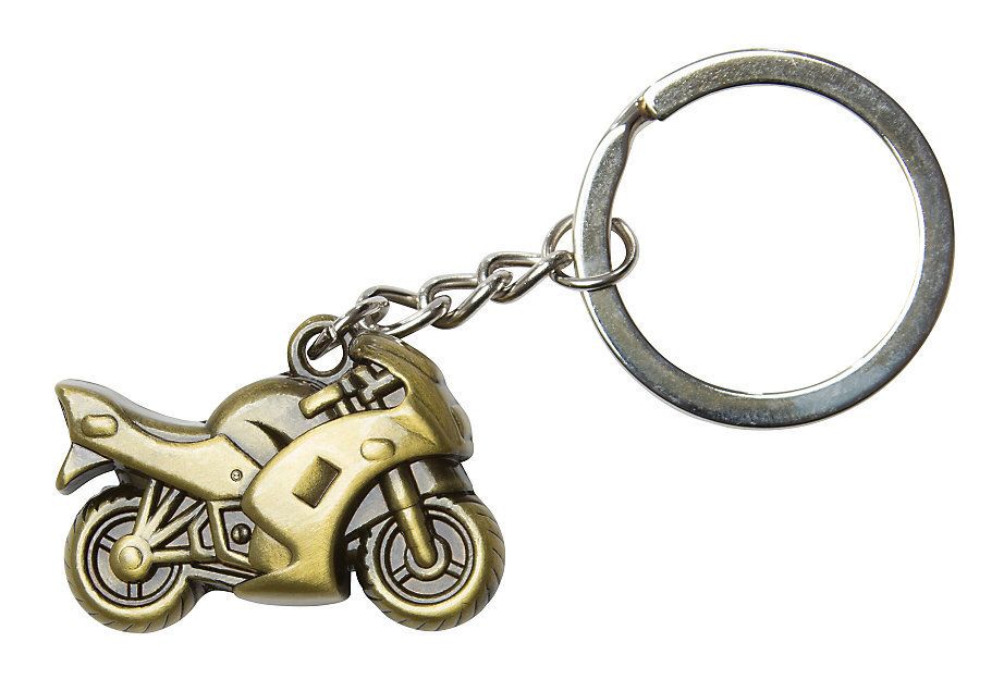 Wheelies Metal Sport Bike Keychain Cycle Gear