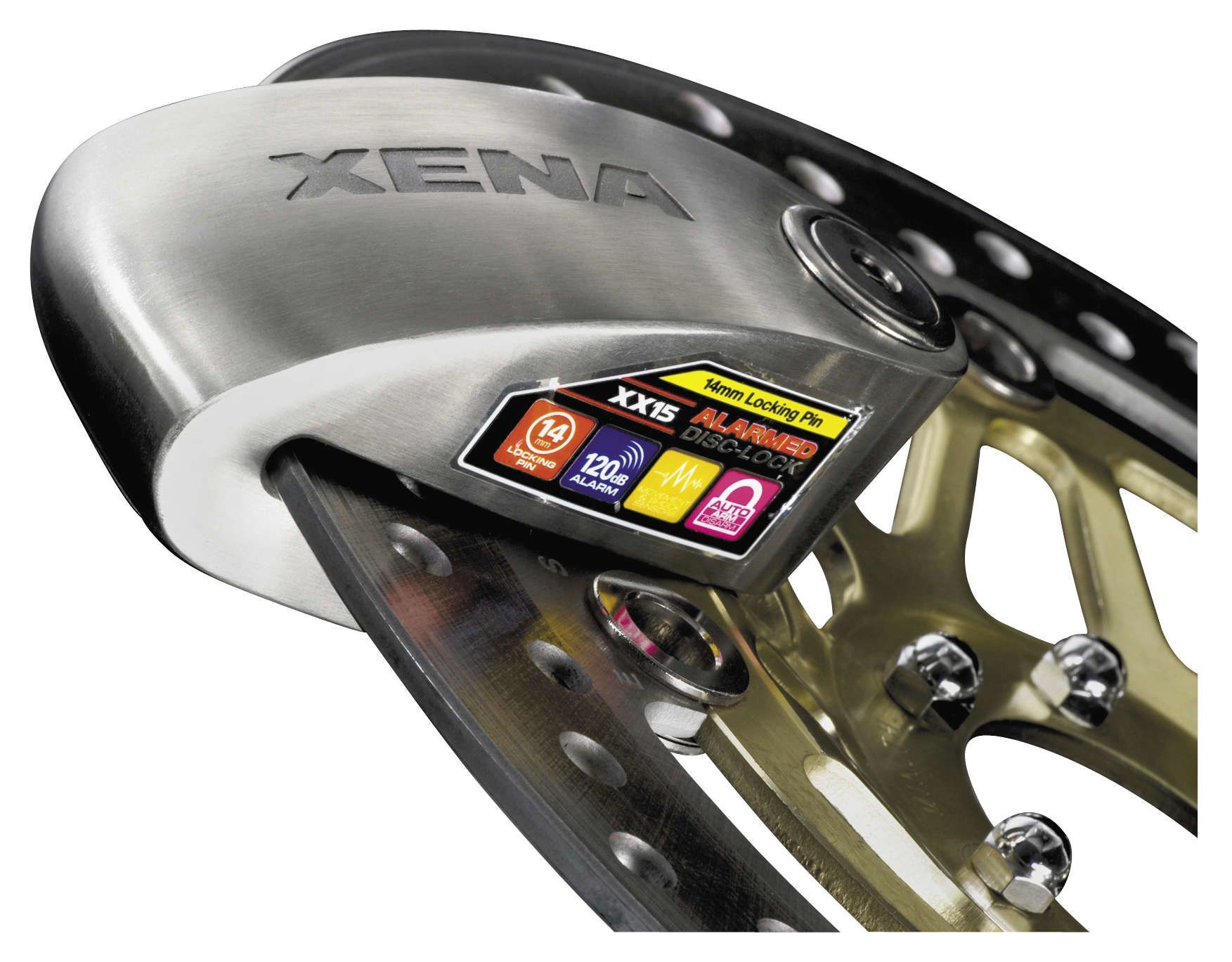 Xena XX15 Disc Lock with Alarm - Cycle Gear