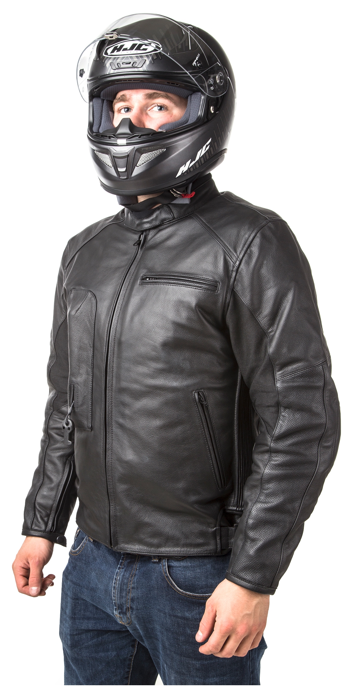 Helite Leather Airbag Jacket Cycle Gear